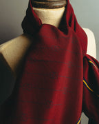 "GUCCI" 80's-90's Classic burgundy silk scarf