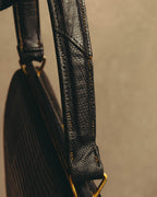 "The Gray Shop" 40's-early 60's Structured reptile embossed leather frame handbag