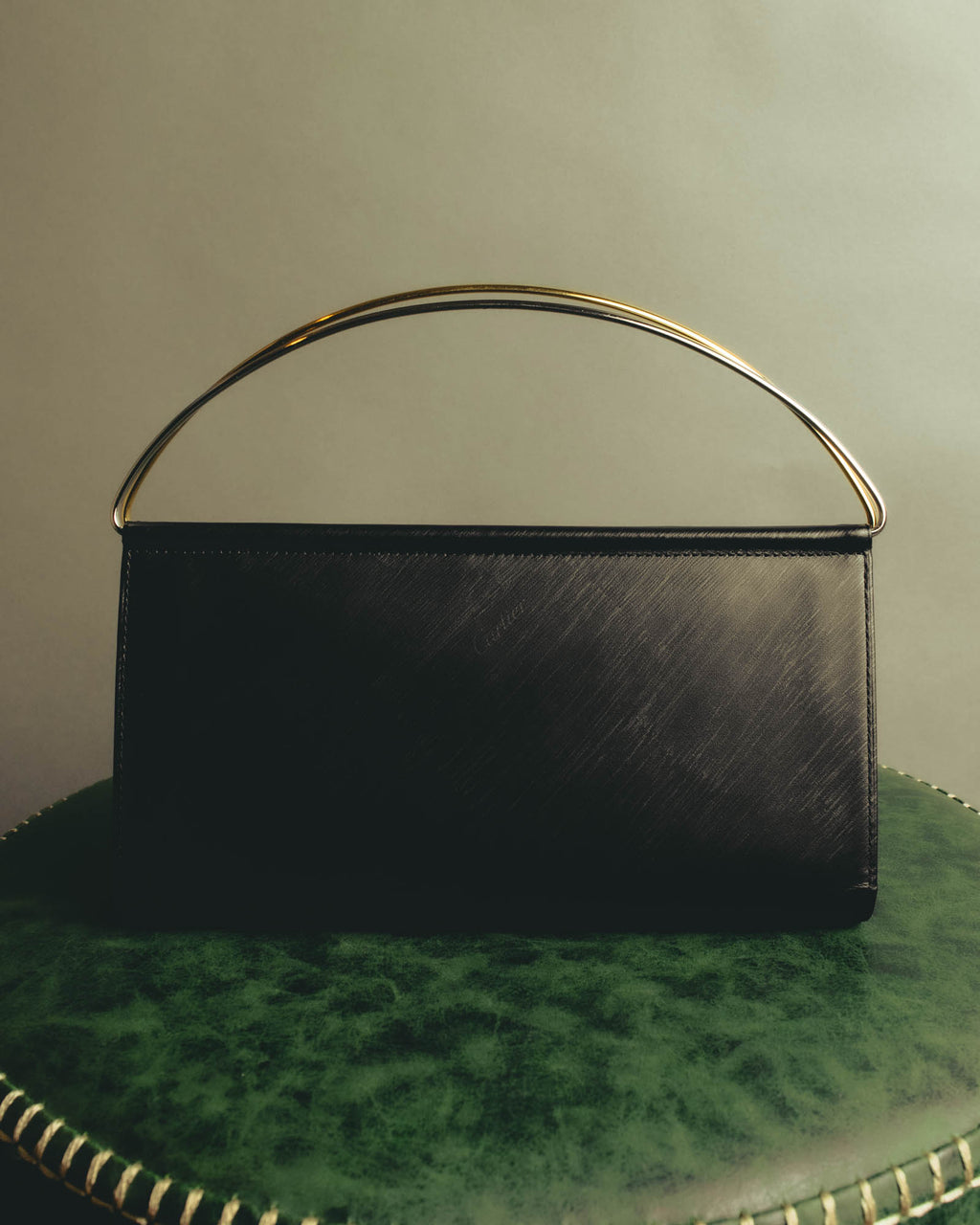 "Cartier" 90's-00's Sculptural leather clutch bag