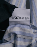 "Hermès" 90's-00's Striped cotton button-down shirt