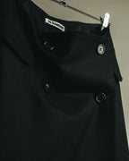 "JIL SANDER" 00's-10's Minimal wool wrap skirt
