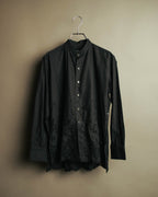 “tricot COMME des GARÇONS” 2020 Floral embroidery stand collar shirt