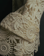 "VALENTINO" 2010's Cropped floral lace jacket