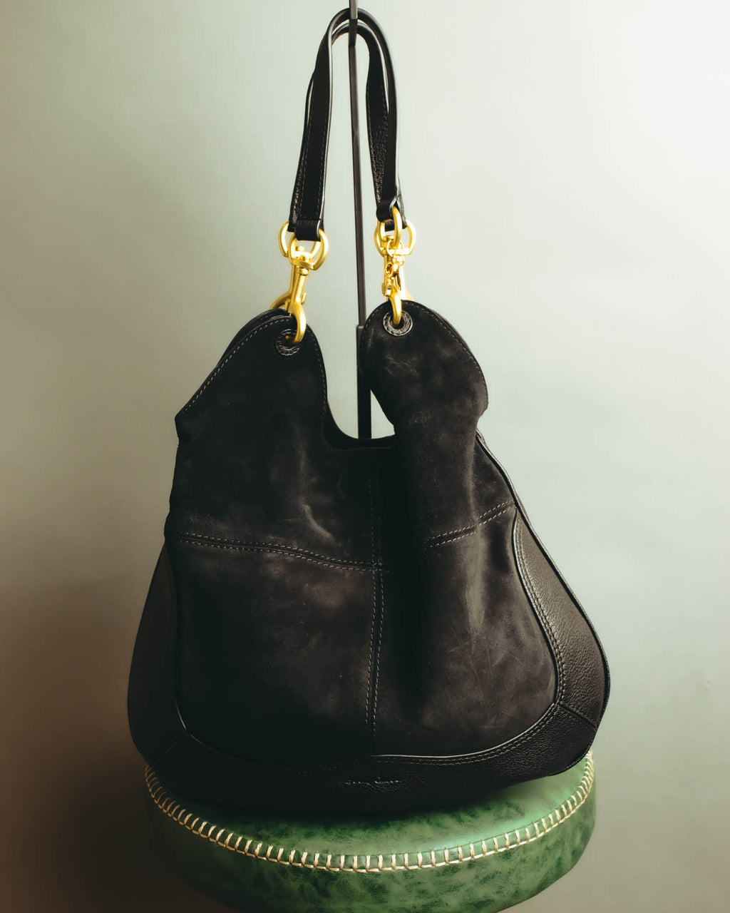 "See By Chloé" Black suede hobo shoulder bag