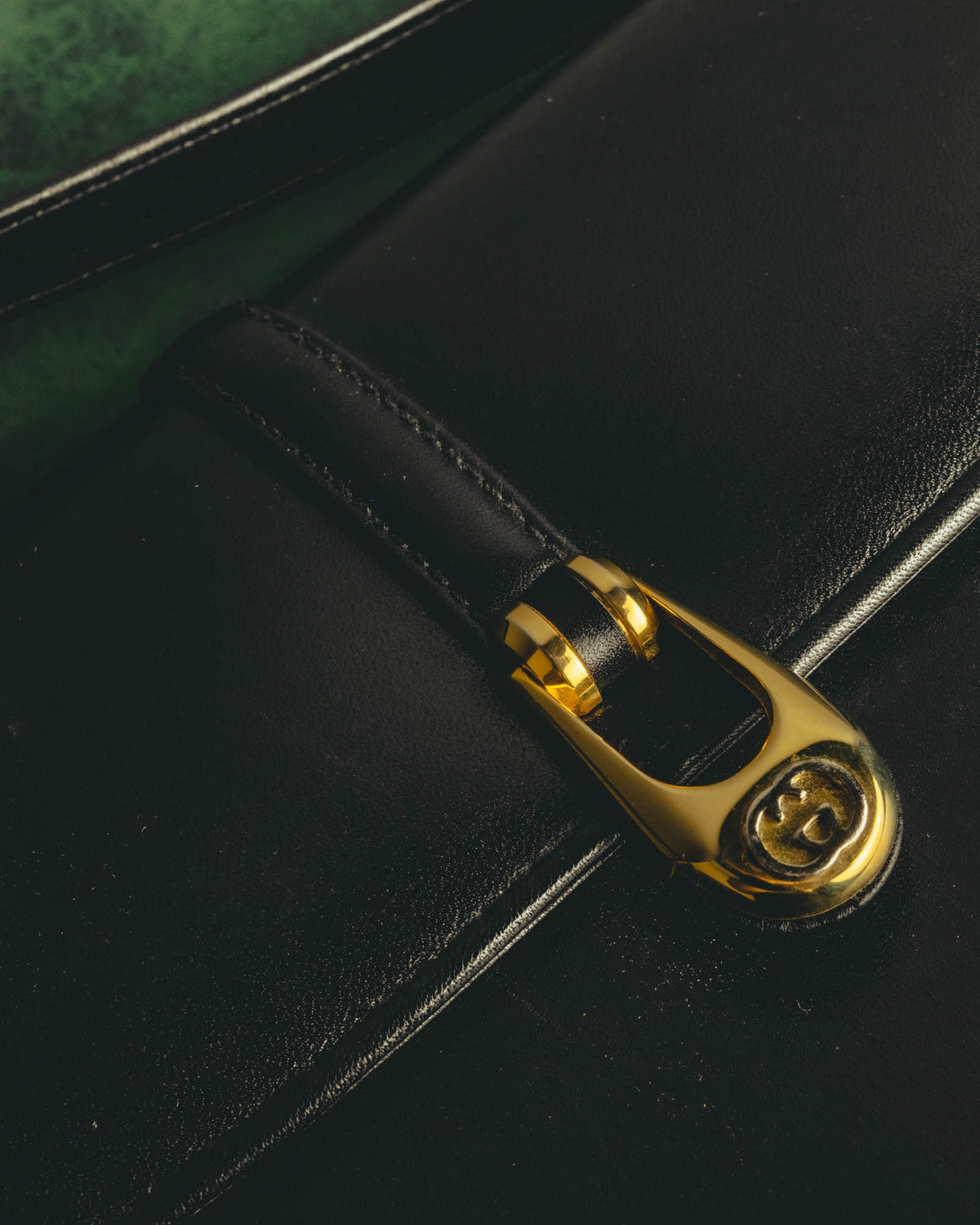"GUCCI" 70's-80's Classic leather shoulder bag