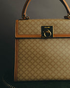 "CELINE" 80's-90's Macadam top handle handbag