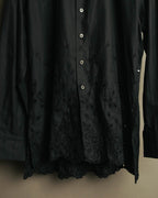 “tricot COMME des GARÇONS” 2020 Floral embroidery stand collar shirt