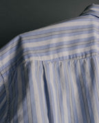 "Hermès" 90's-00's Striped cotton button-down shirt