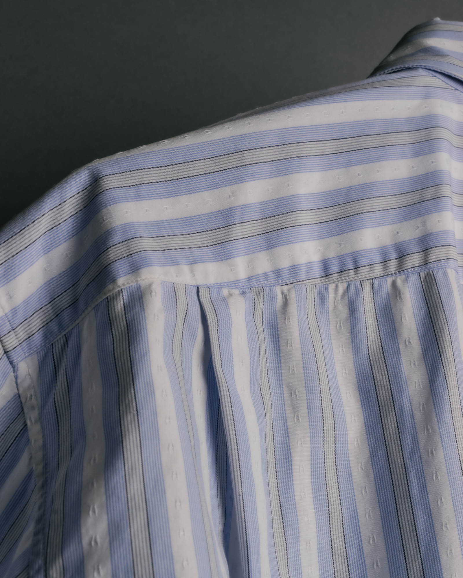 "Hermès" 90's-00's Striped cotton button-down shirt