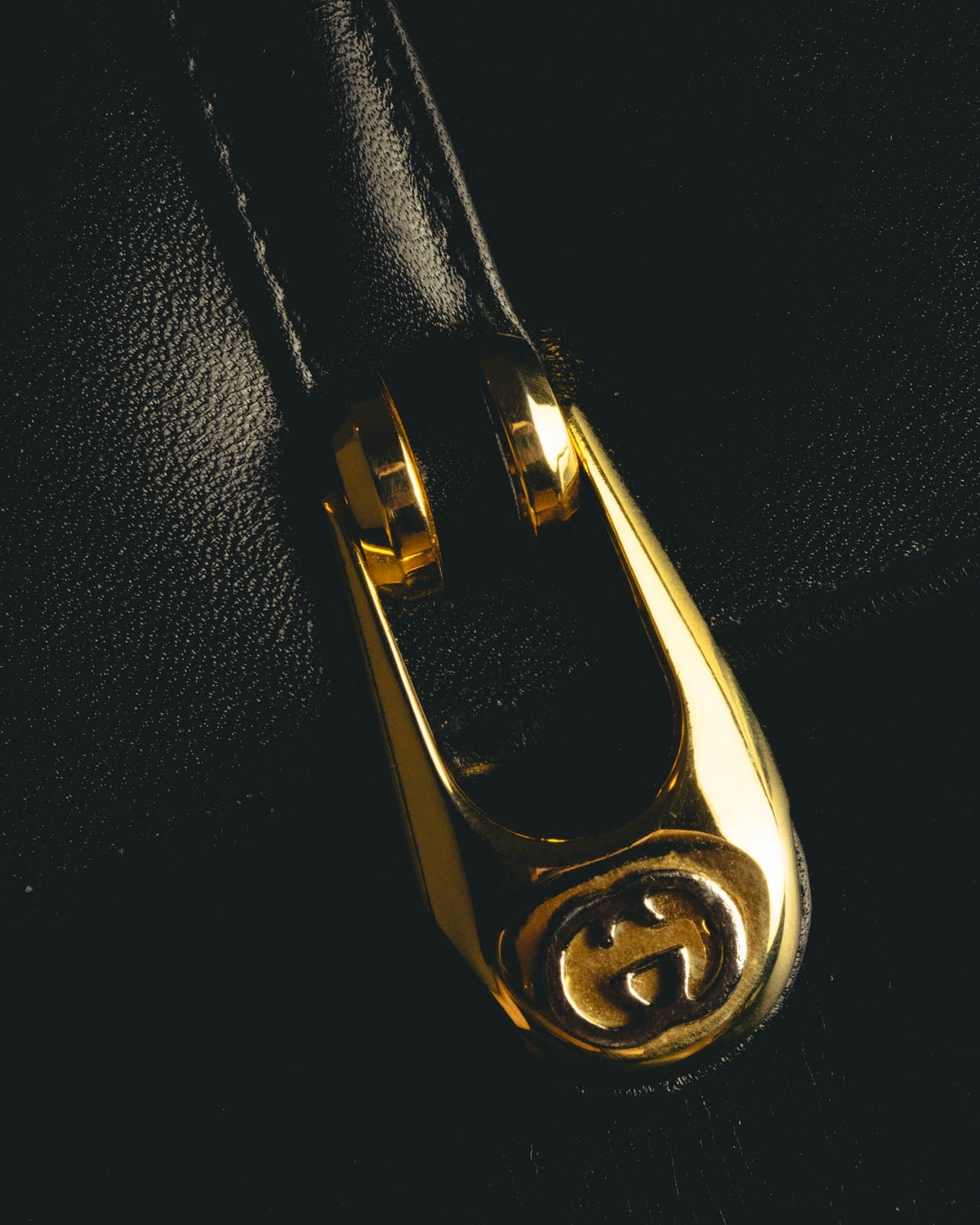 "GUCCI" 70's-80's Classic leather shoulder bag