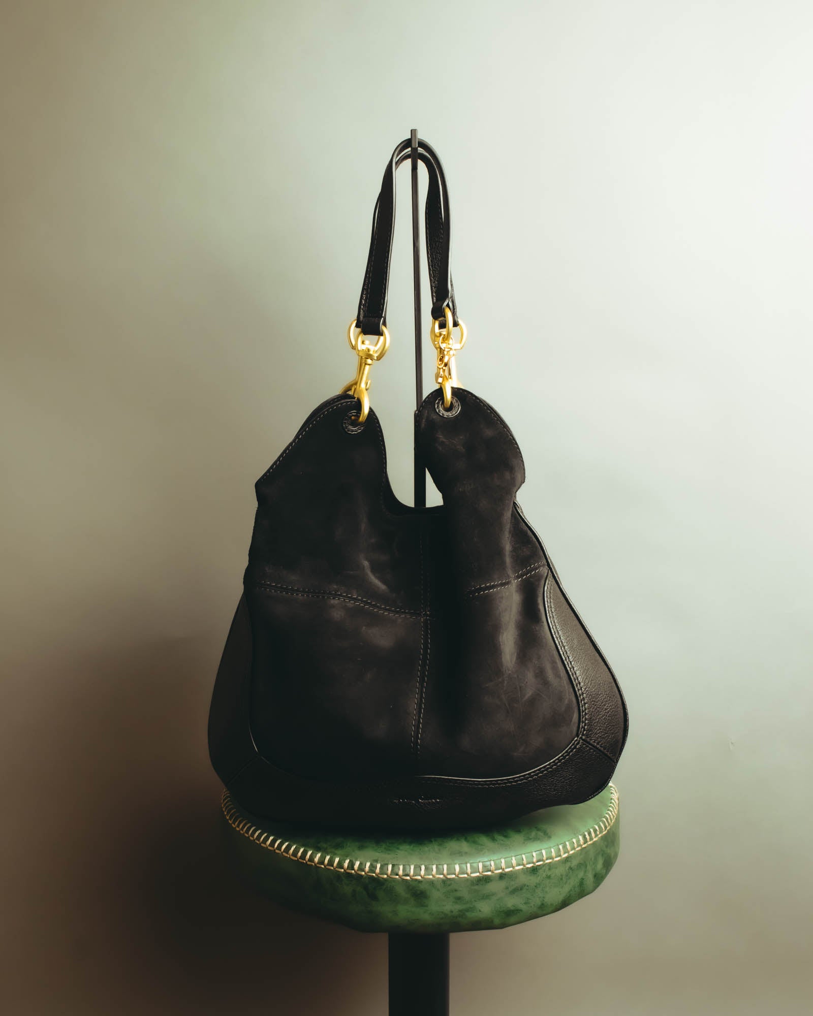 "See By Chloé" Black suede hobo shoulder bag