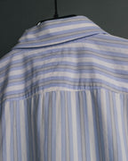"Hermès" 90's-00's Striped cotton button-down shirt