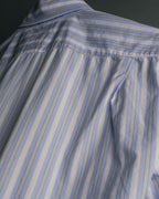 "Hermès" 90's-00's Striped cotton button-down shirt