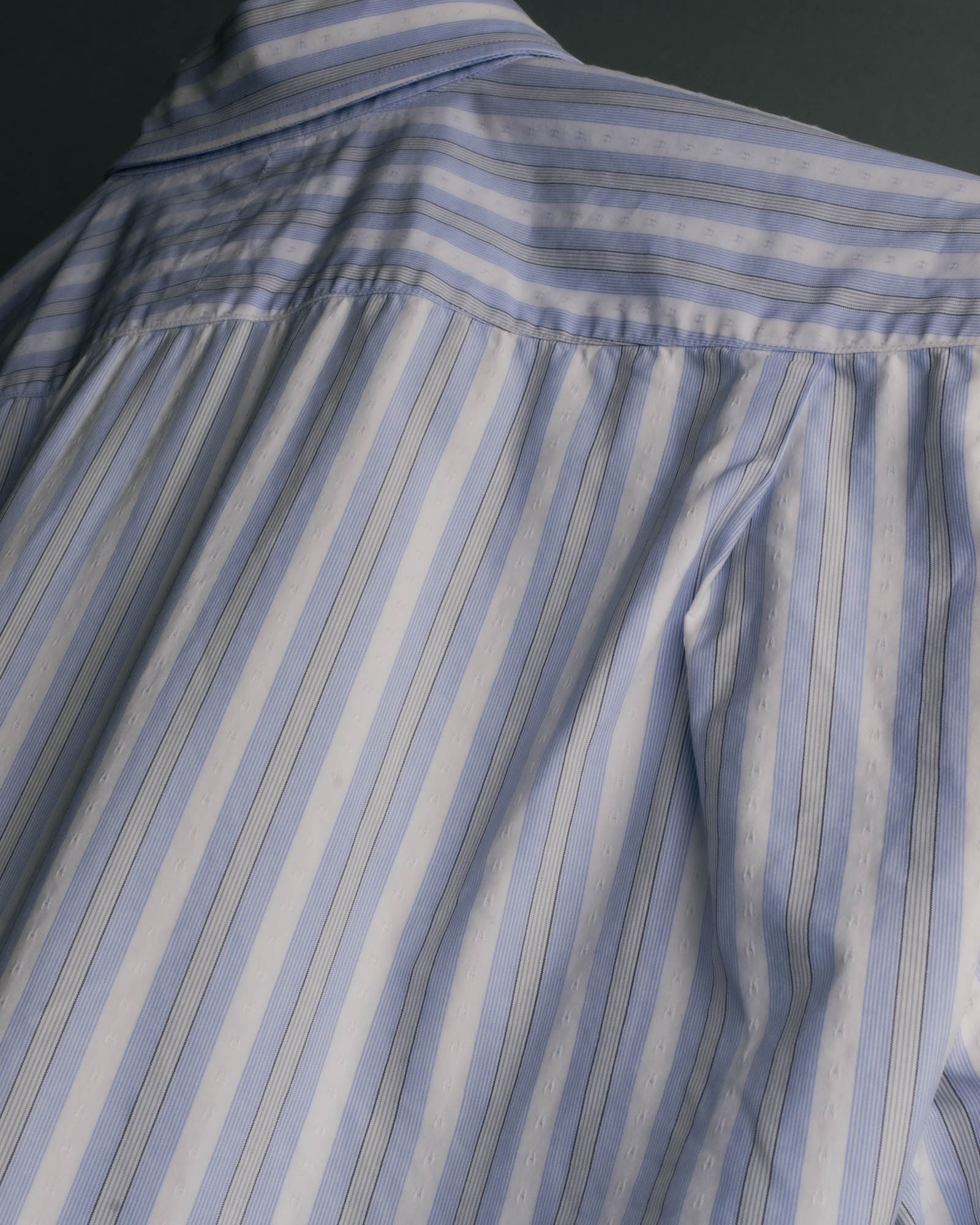 "Hermès" 90's-00's Striped cotton button-down shirt