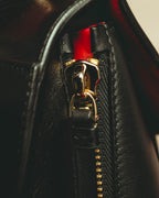 –SPECIAL– "Salvatore Ferragamo" 10's-20's Structured leather top-handle shoulder bag