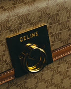 "CELINE" 80's-90's Macadam top handle handbag
