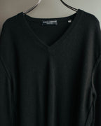 "DOLCE & GABBANA" 00's-10's Soft cashmere v-neck sweater