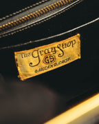 "The Gray Shop" 40's-early 60's Structured reptile embossed leather frame handbag