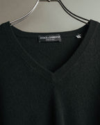 "DOLCE & GABBANA" 00's-10's Soft cashmere v-neck sweater