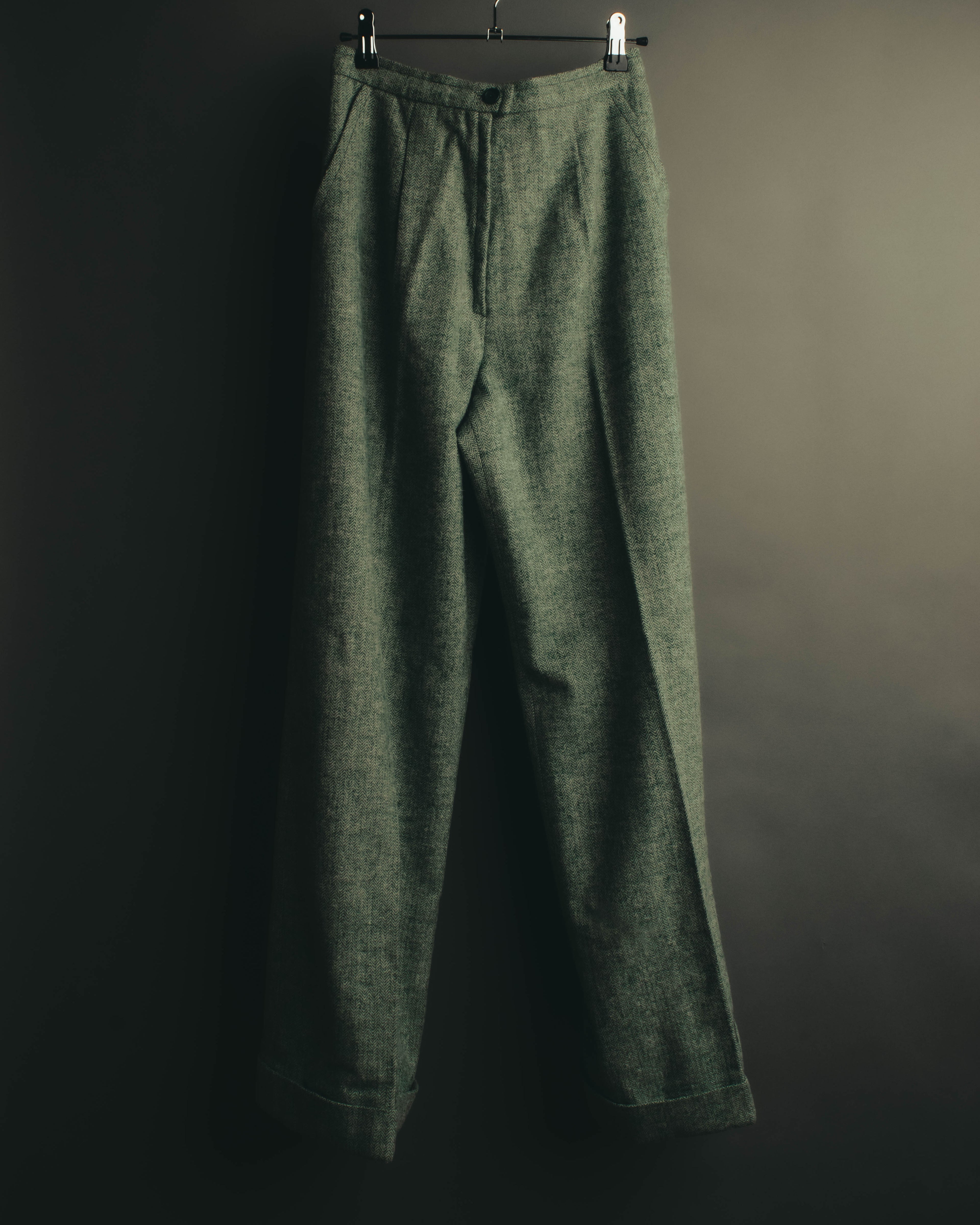 "Christian Dior" 80's-90's Classic green tweed trousers