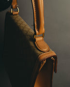 "CELINE" 80's-90's Macadam top handle handbag