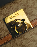 "CELINE" 80's-90's Macadam top handle handbag