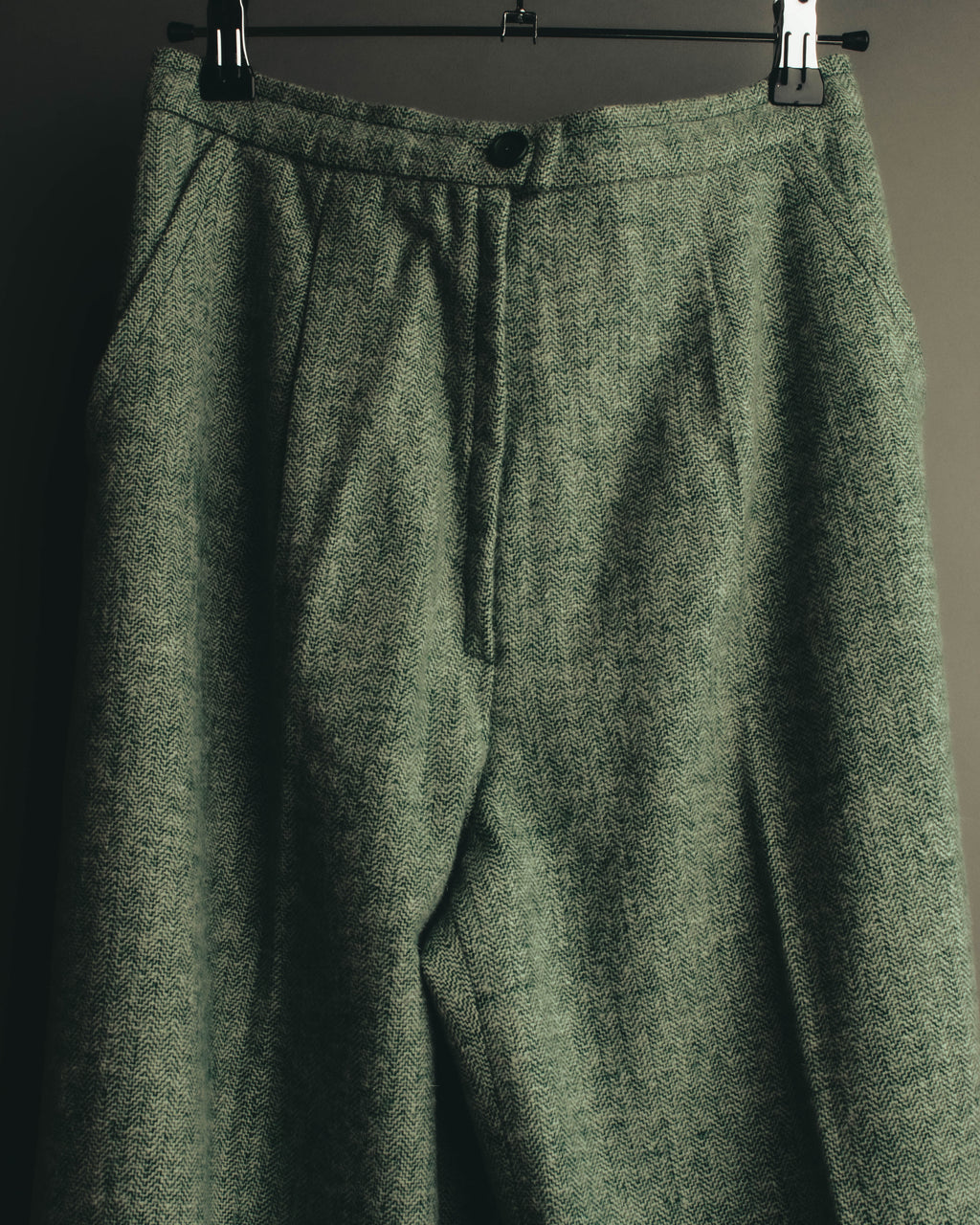 "Christian Dior" 80's-90's Classic green tweed trousers