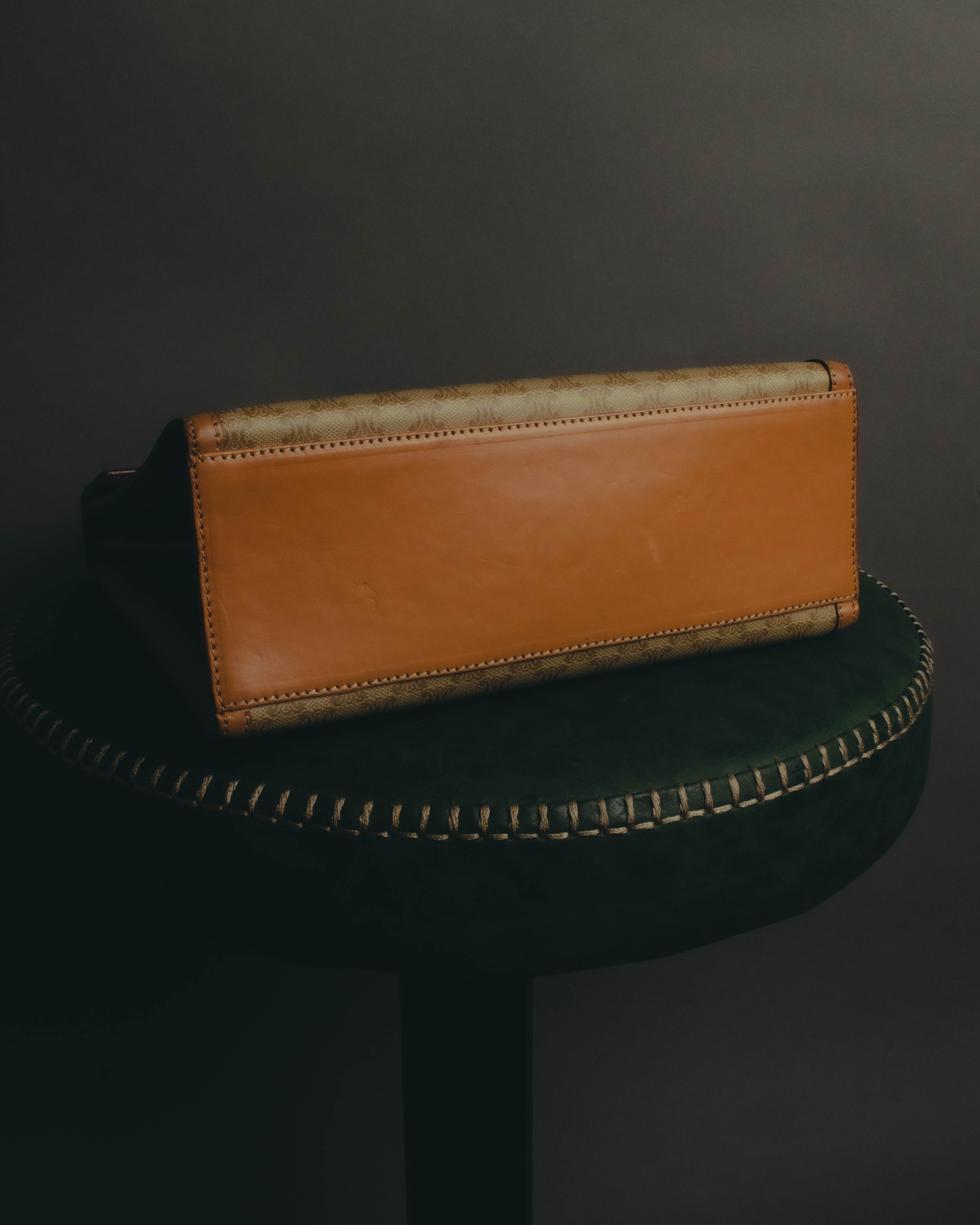 "CELINE" 80's-90's Macadam top handle handbag