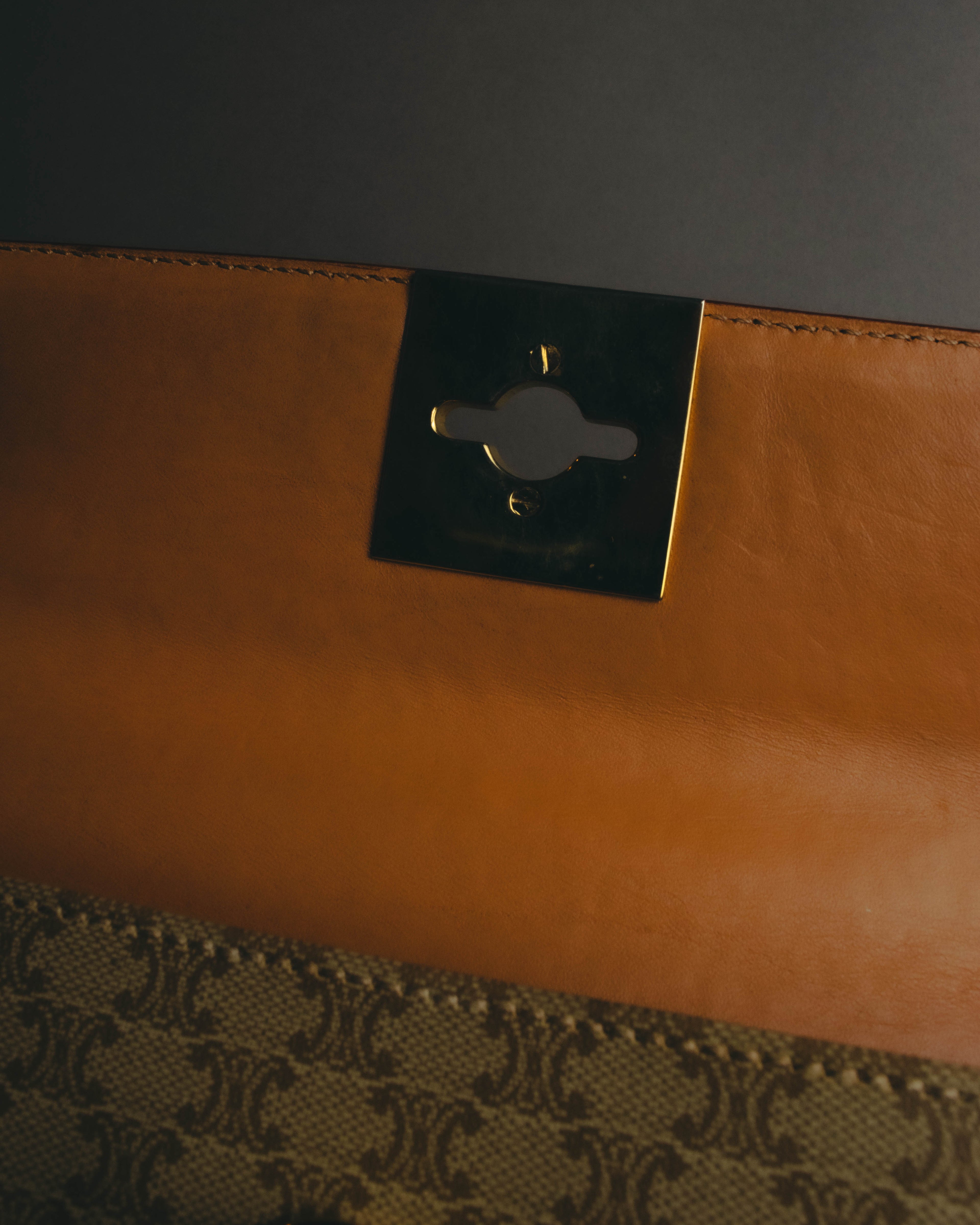 "CELINE" 80's-90's Macadam top handle handbag