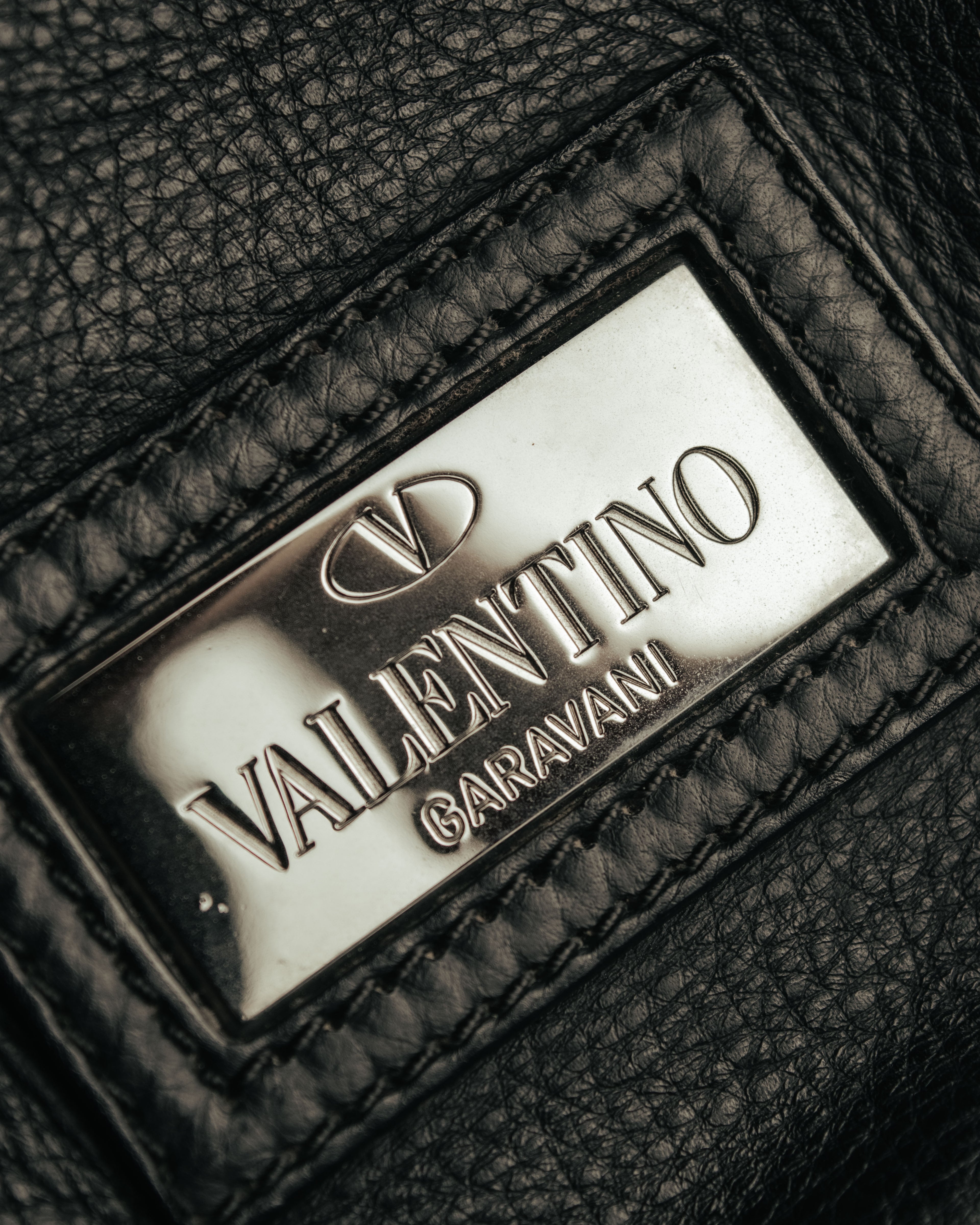-SPECIAL- “VALENTINO GARAVANI” 2006-2009 Histoire whipstitch leather tote bag