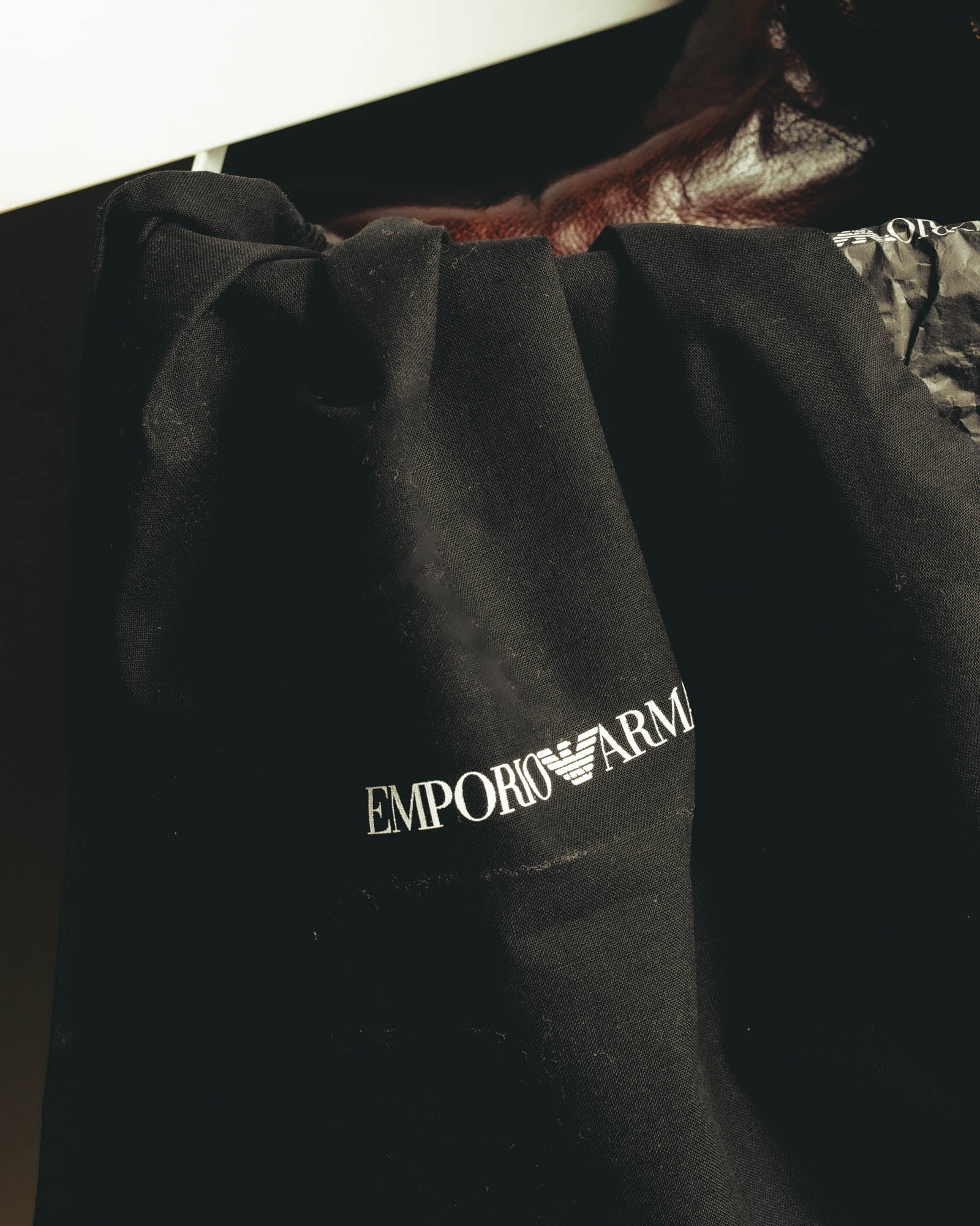 "Emporio Armani" Richly patinated leather western boots
