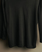 “HERMÈS” 90’s-00’s Lace panel silk cotton knit top