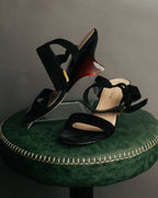 "Christian Dior" 00's Sculptural strappy heeled sandals