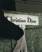 "Christian Dior" 80's-90's Classic green tweed trousers