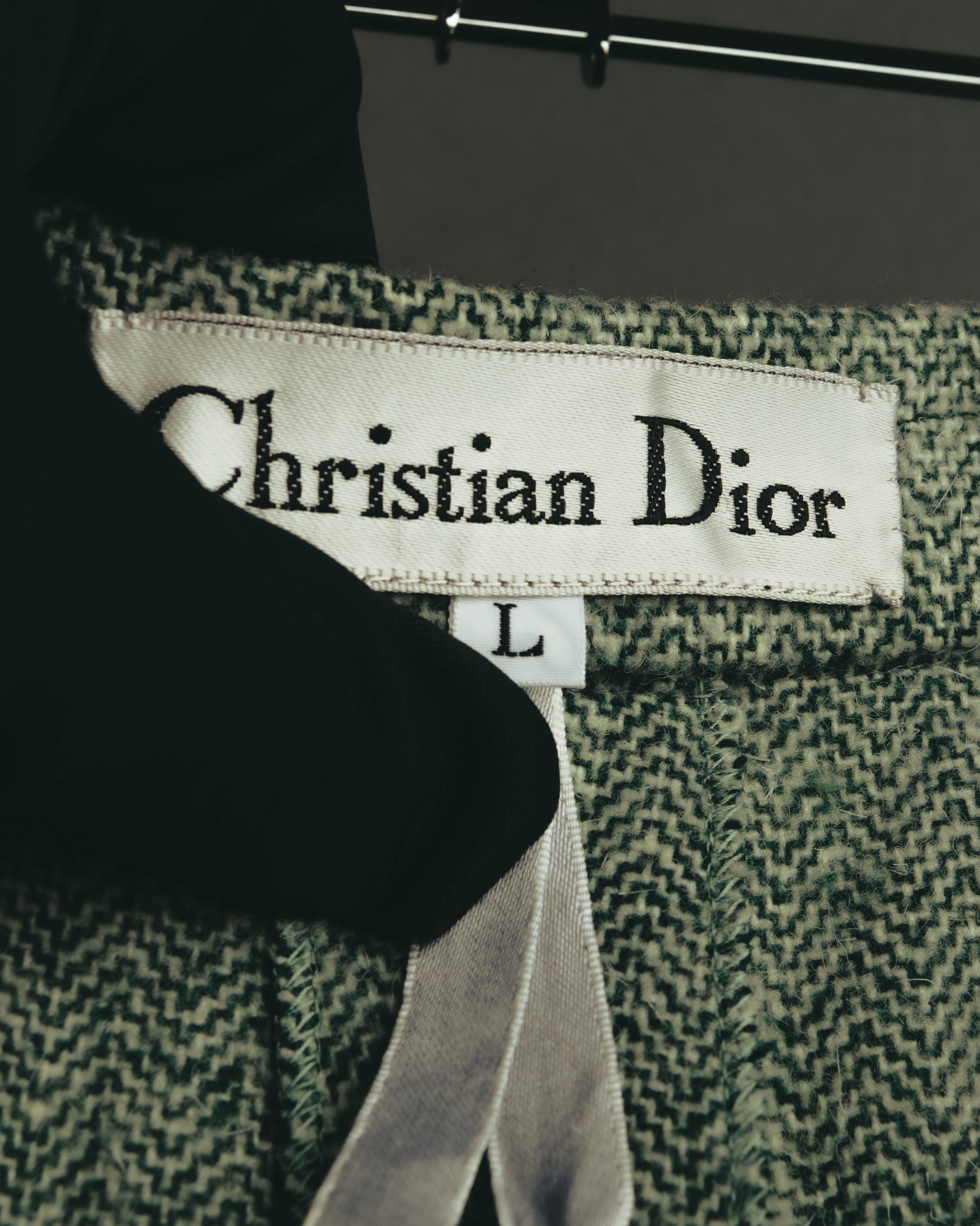 "Christian Dior" 80's-90's Classic green tweed trousers