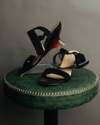 "Christian Dior" 00's Sculptural strappy heeled sandals
