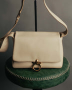 “Salvatore Ferragamo” 90’s-00’s Gancini leather shoulder bag