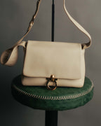 “Salvatore Ferragamo” 90’s-00’s Gancini leather shoulder bag