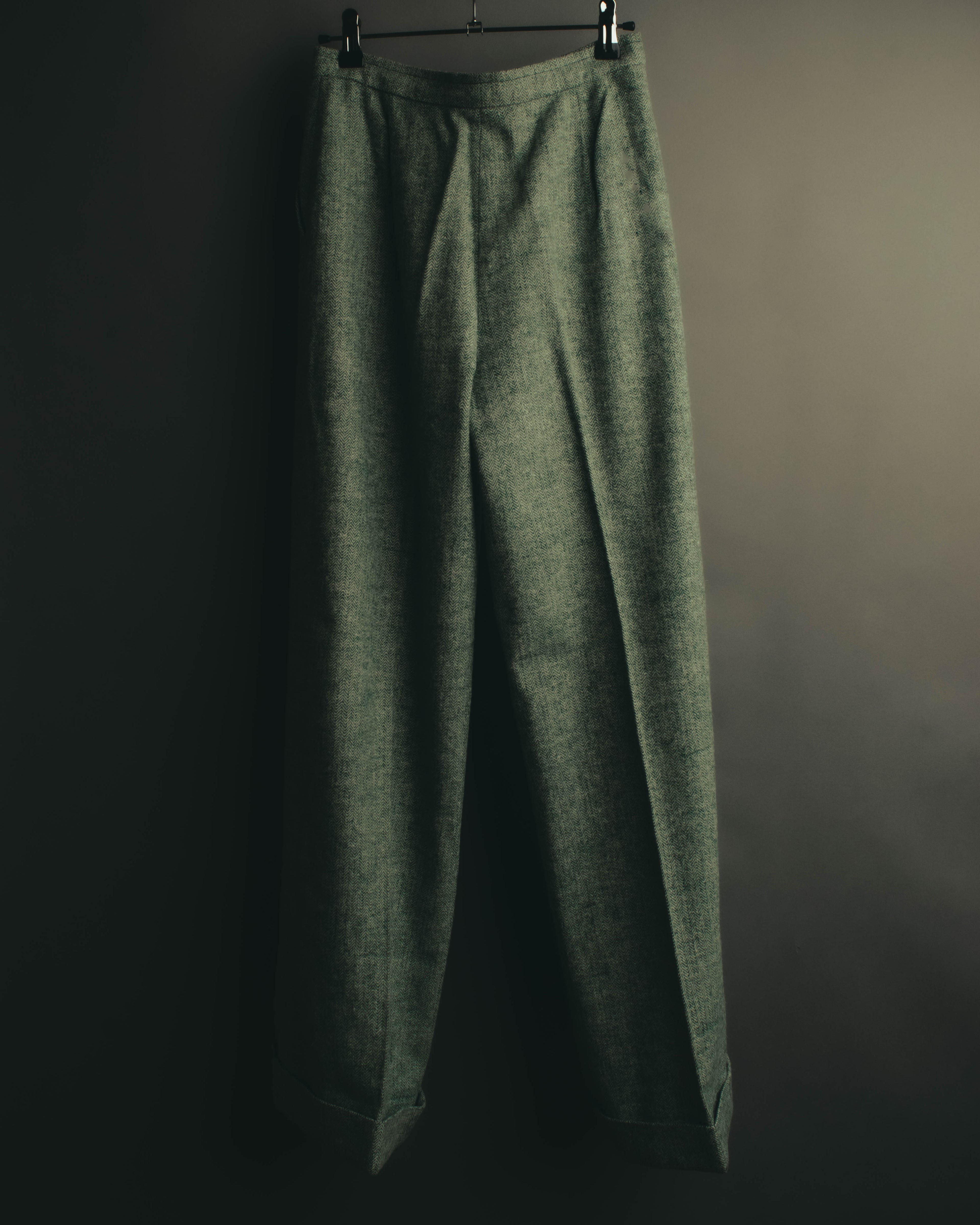 "Christian Dior" 80's-90's Classic green tweed trousers