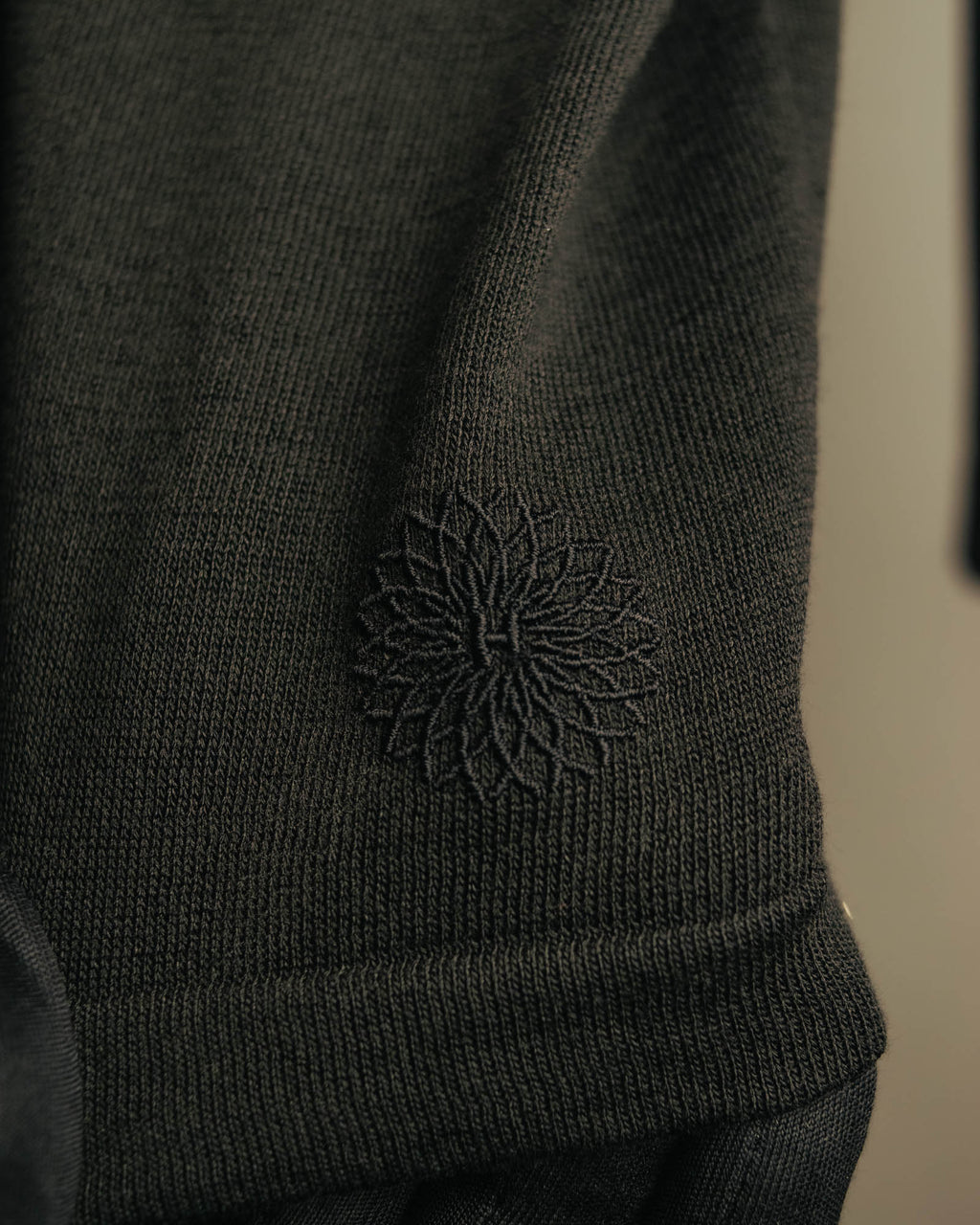 “HERMÈS” 90’s-00’s Lace panel silk cotton knit top