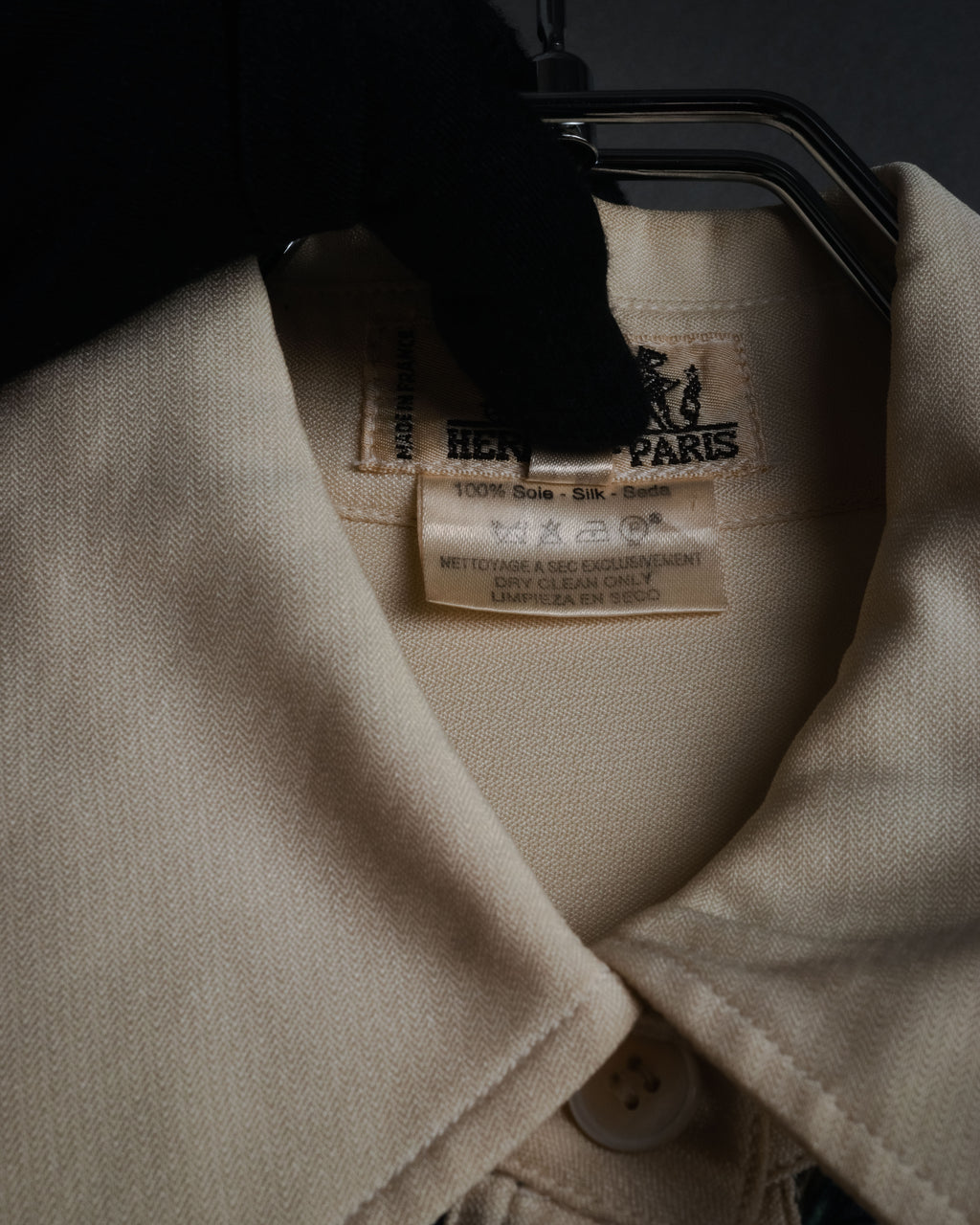 -SPECIAL- “HERMÈS” 80’s scarf panel silk shirt