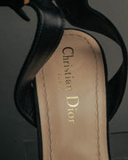 "Christian Dior" 00's Sculptural strappy heeled sandals