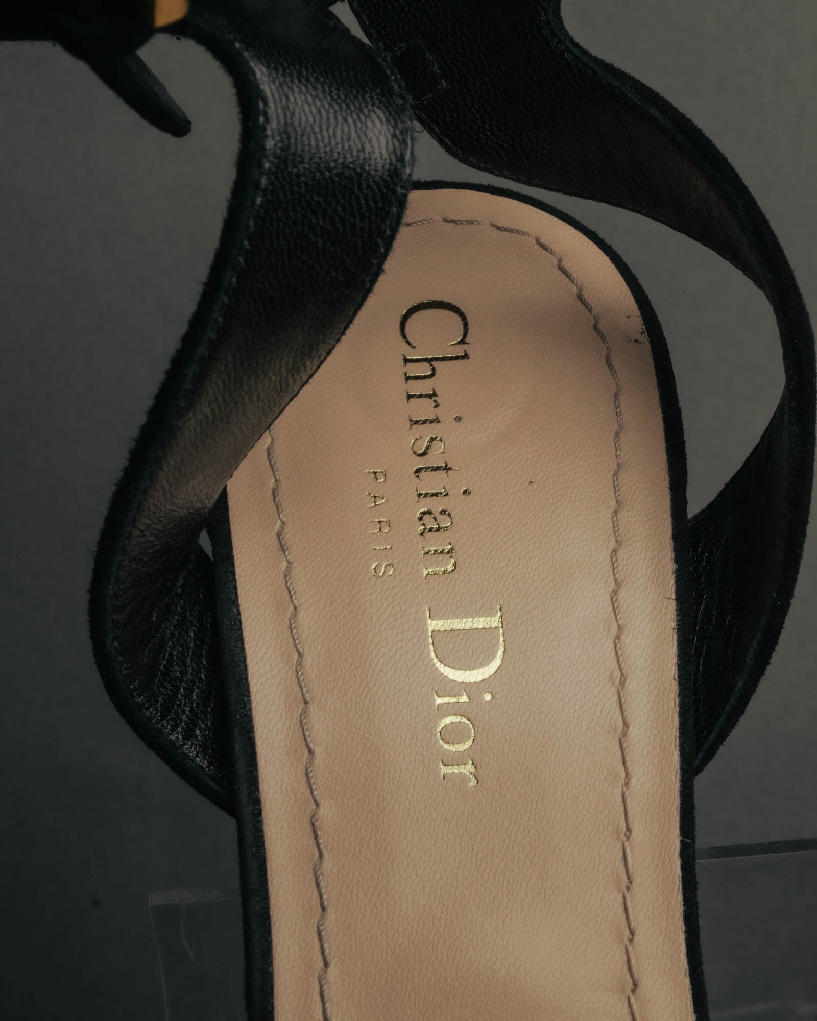 "Christian Dior" 00's Sculptural strappy heeled sandals