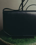 "Christian Dior" 80's-90's Glossy leather flap shoulder bag