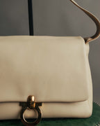 “Salvatore Ferragamo” 90’s-00’s Gancini leather shoulder bag