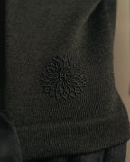 “HERMÈS” 90’s-00’s Lace panel silk cotton knit top
