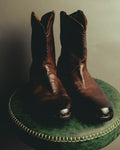 "Emporio Armani" Richly patinated leather western boots