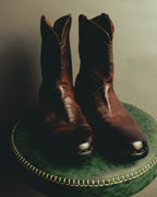 "Emporio Armani" Richly patinated leather western boots