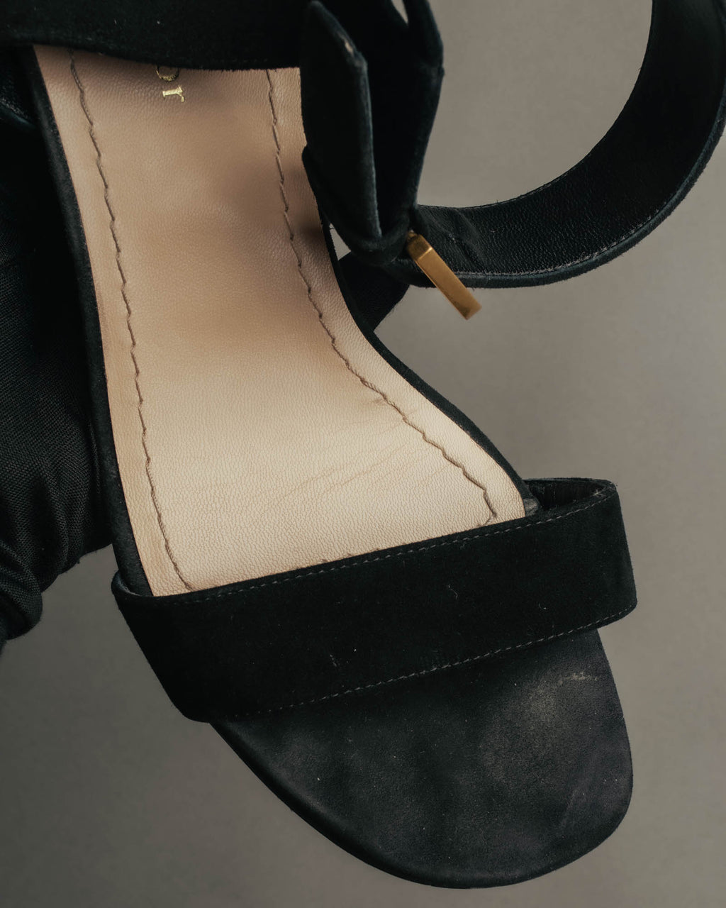 "Christian Dior" 00's Sculptural strappy heeled sandals