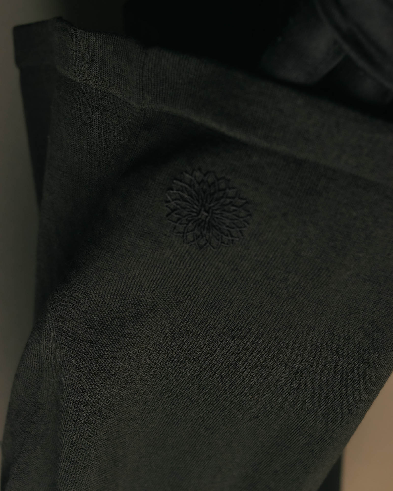 “HERMÈS” 90’s-00’s Lace panel silk cotton knit top